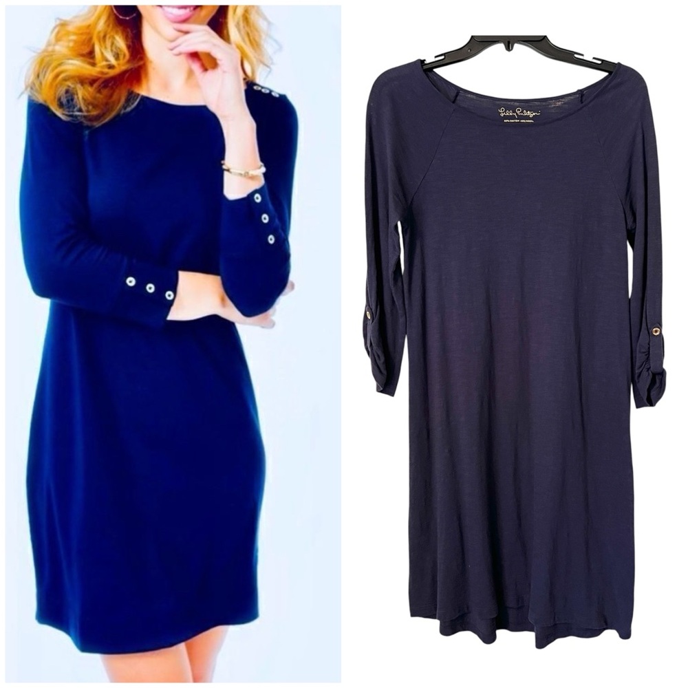 Lilly Pulitzer Sophie dress navy boat neck XS